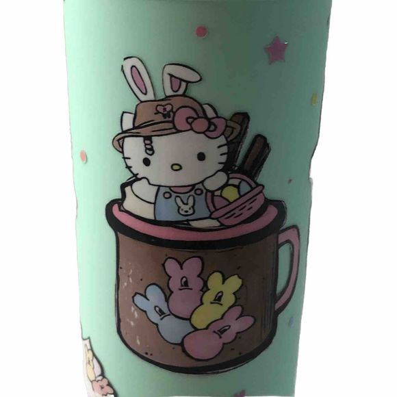 Hello Kitty Spring Theme Tumbler With Stainless Steel Straw 16 Oz - Picture 5 of 10